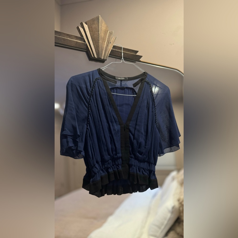 Isabel Marant Silk Crop Blouse